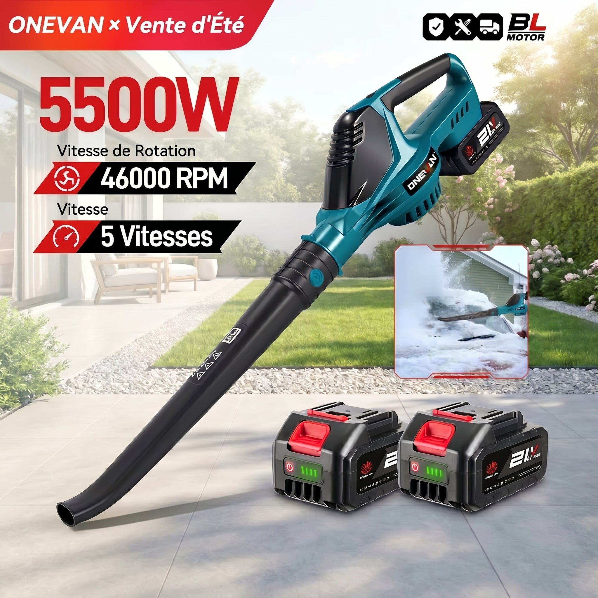 Souffleur Sans Fil 5500W