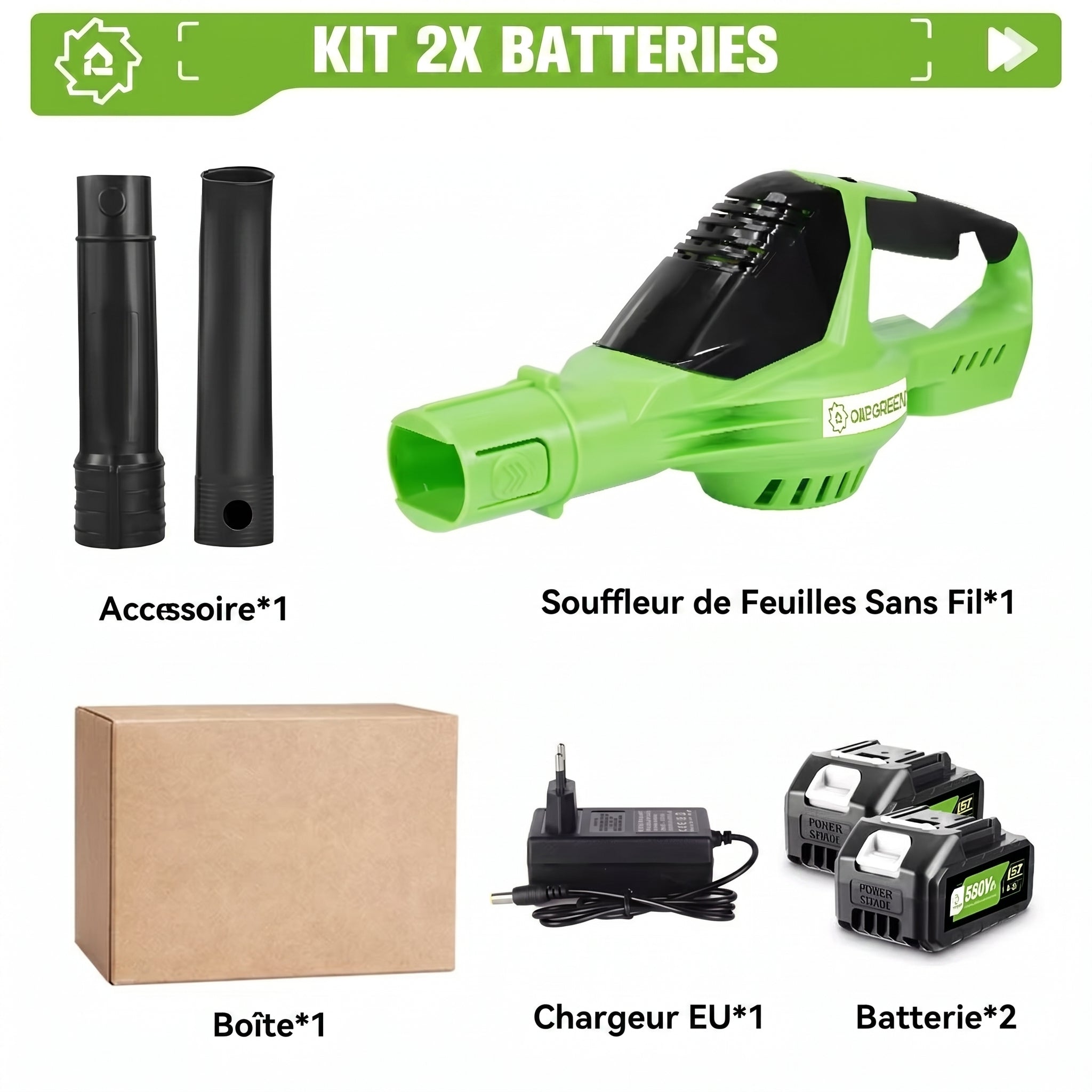 Souffleur Sans Fil 2-en-1 5500W