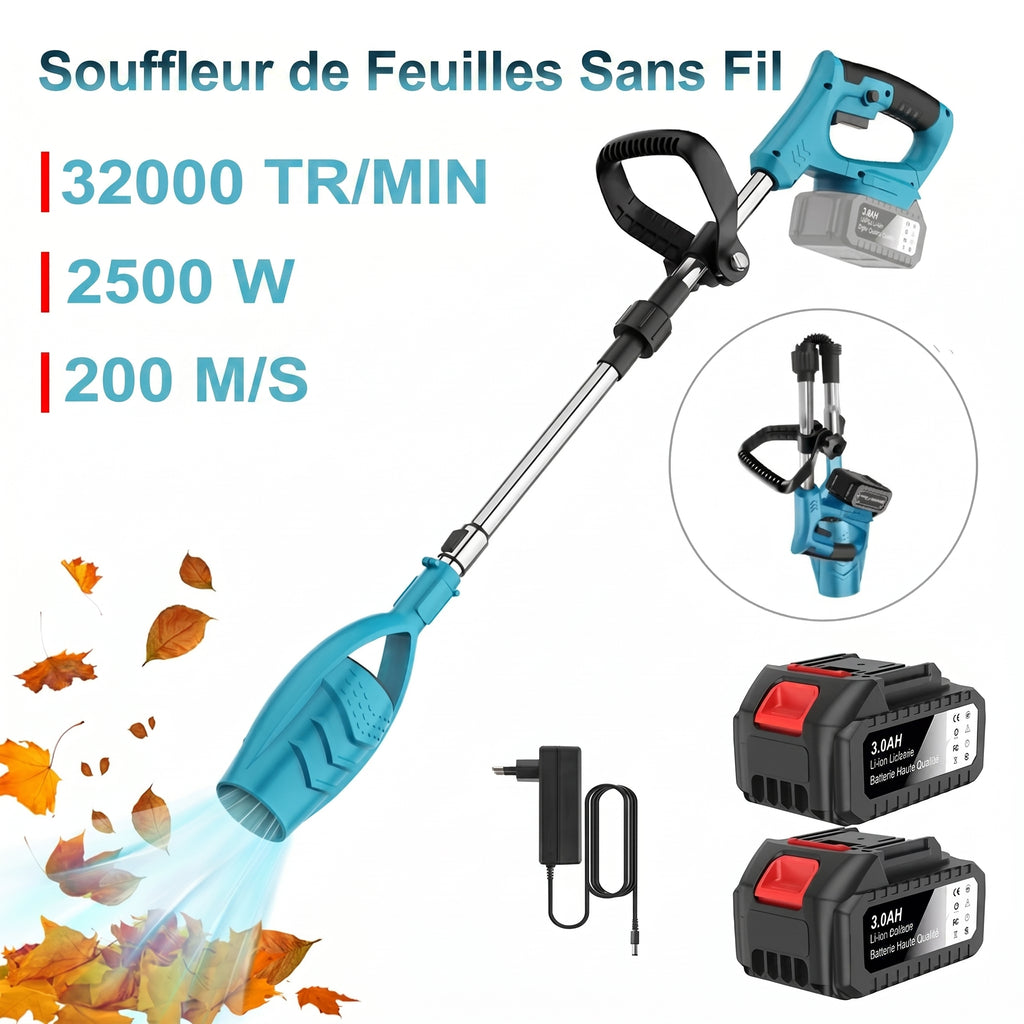 Souffleur de feuilles électrique sans fil 2500W
