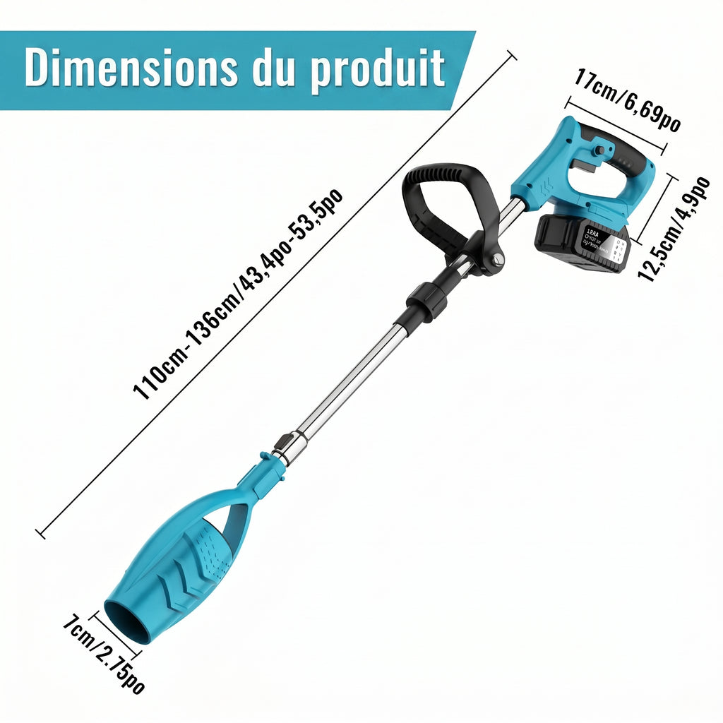 Souffleur de feuilles électrique sans fil 2500W