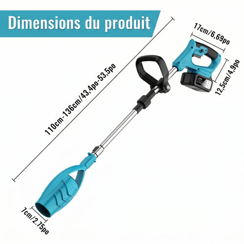 Souffleur de feuilles électrique sans fil 2500W