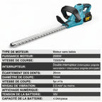 Taille-Haie à Batterie Sans-fil 2000W
