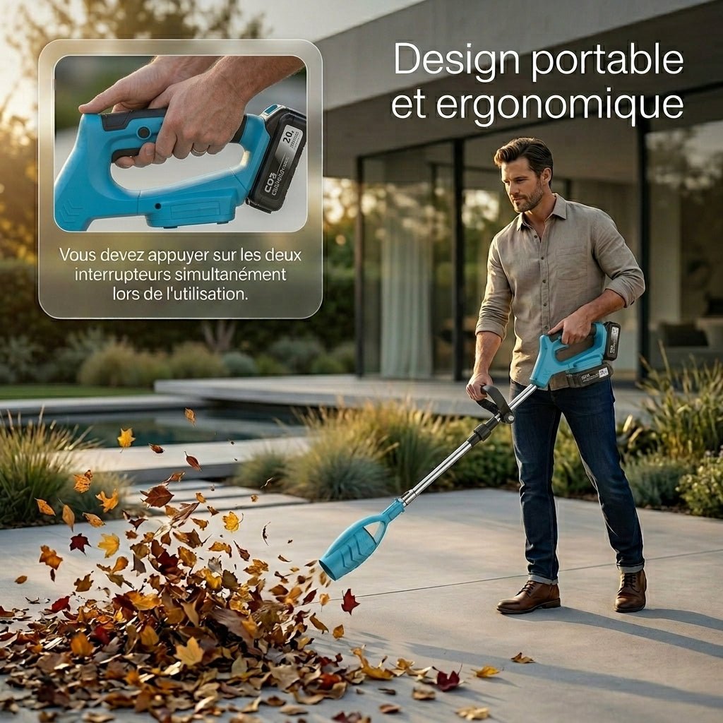 Souffleur de feuilles électrique sans fil 2500W - VERDAGREEN