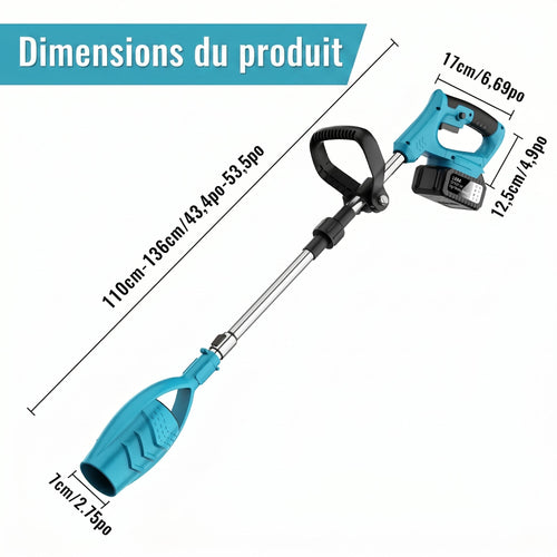 Souffleur de feuilles électrique sans fil 2500W - VERDAGREEN