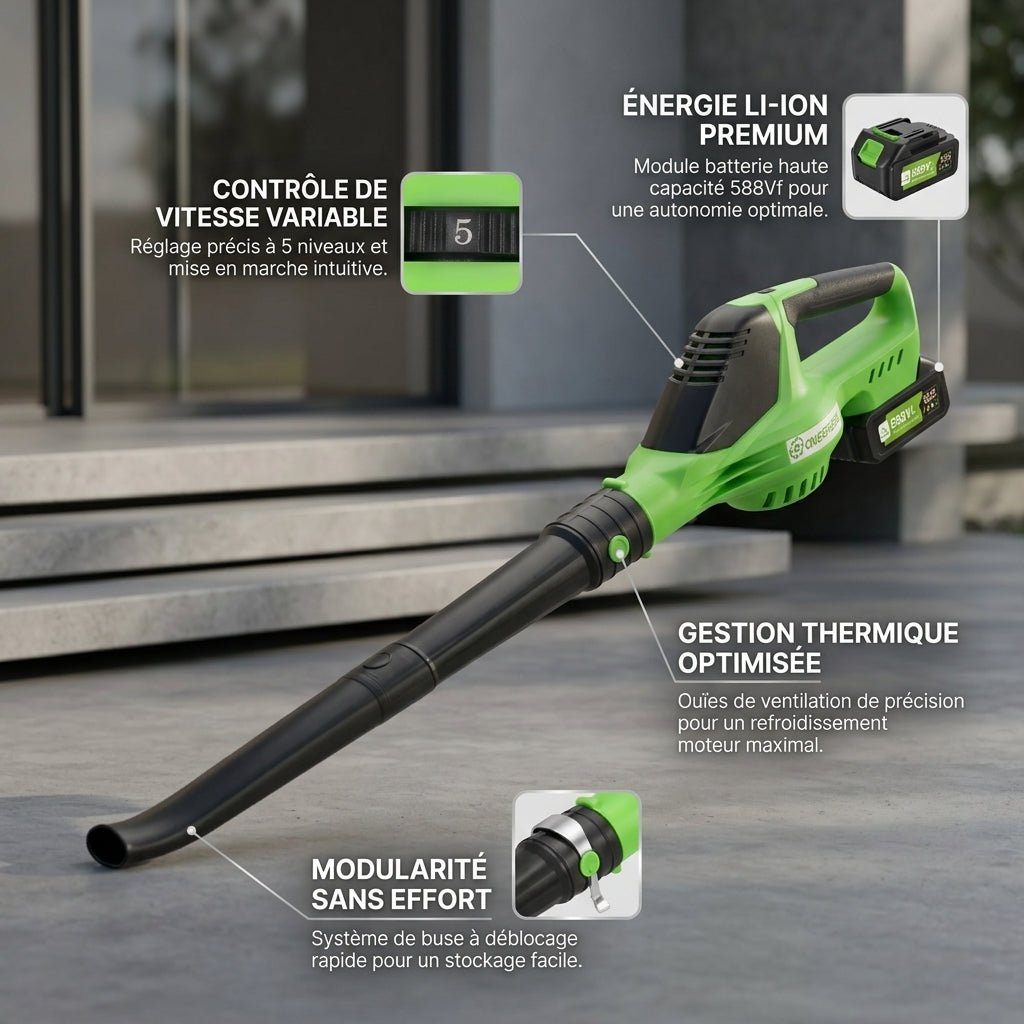 Souffleur Sans Fil 2-en-1 5500W - VERDAGREEN