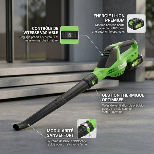 Souffleur Sans Fil 2-en-1 5500W - VERDAGREEN