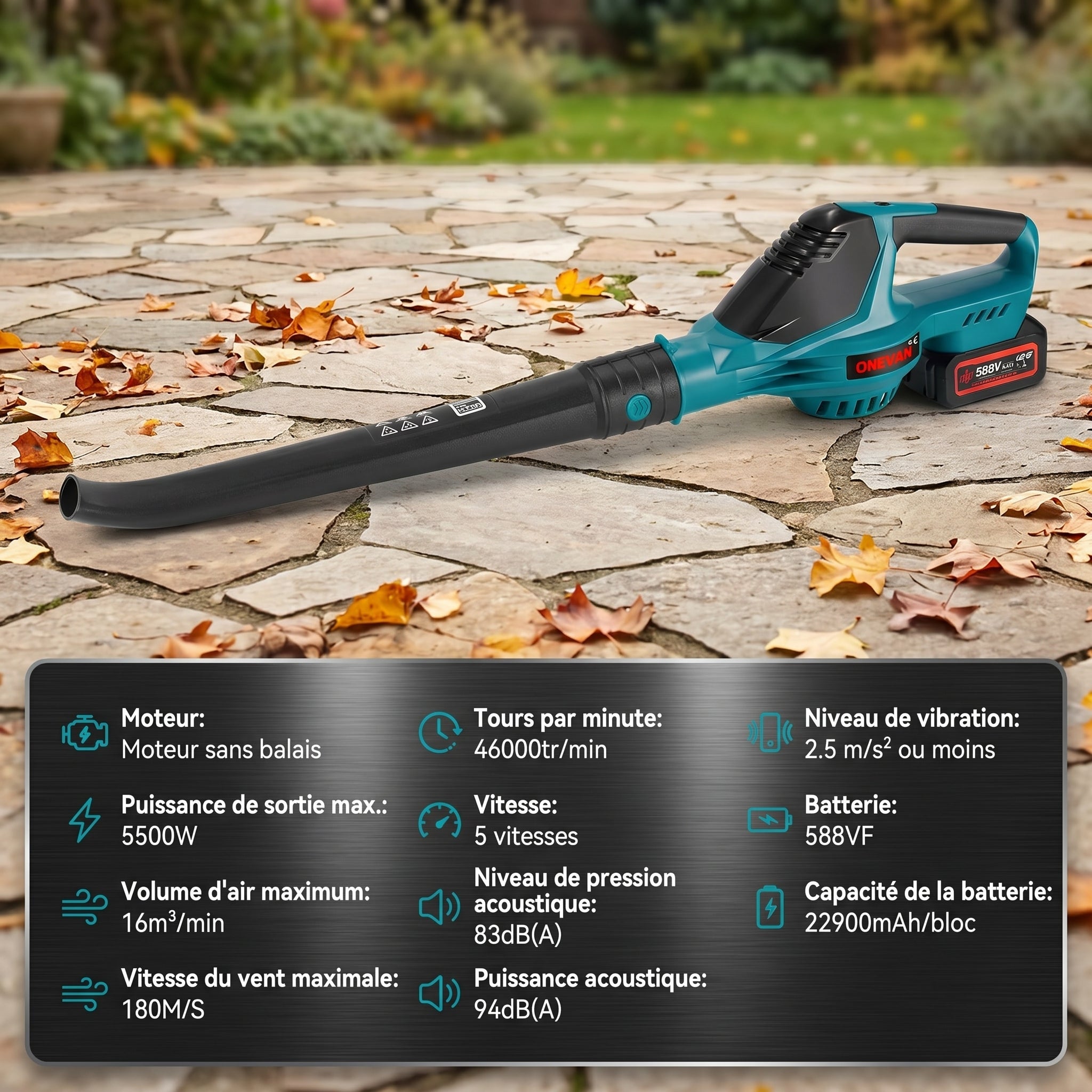 Souffleur Sans Fil 5500W - VERDAGREEN