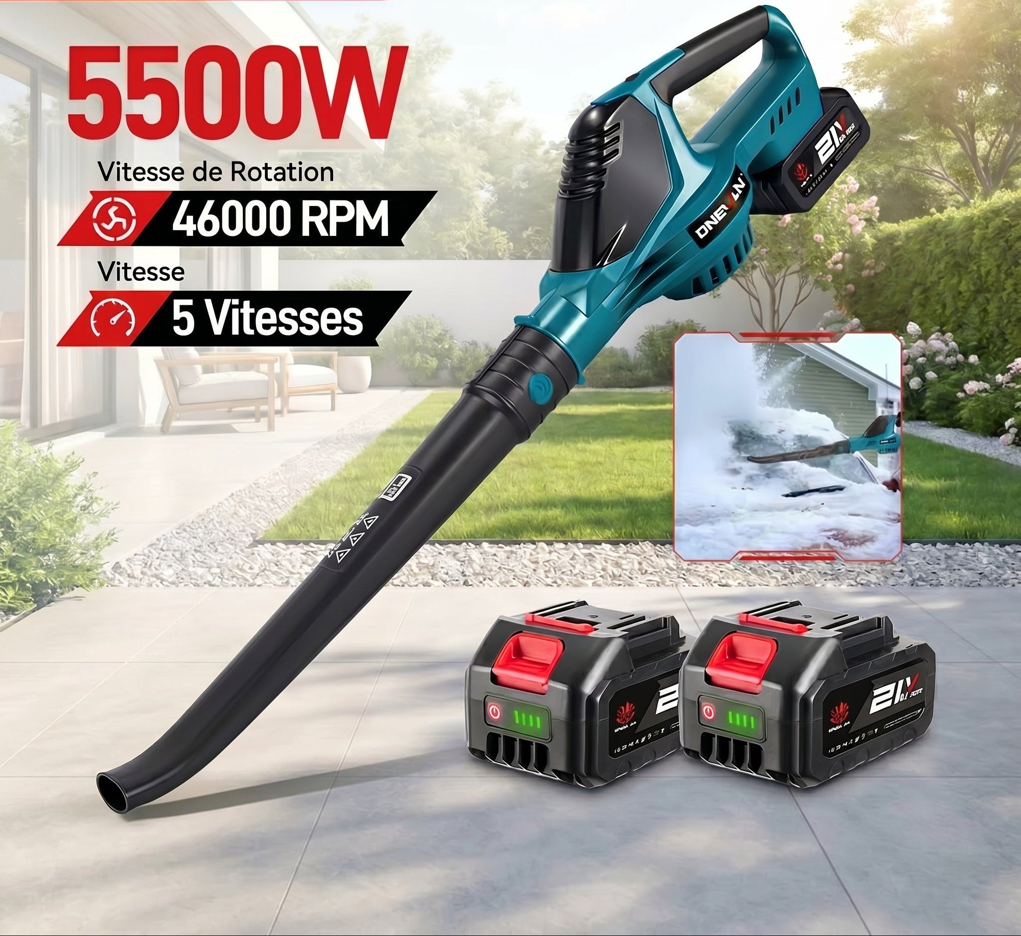 Souffleur Sans Fil 5500W - VERDAGREEN