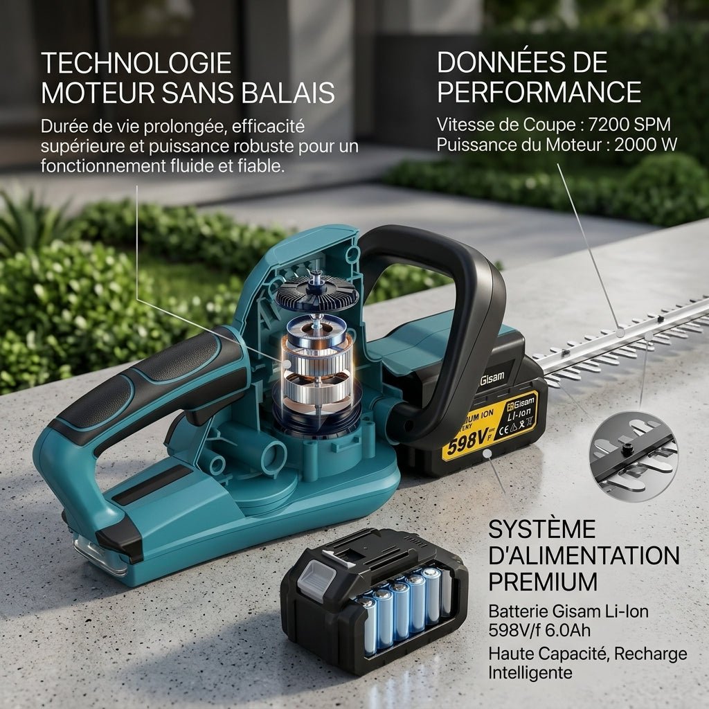 Taille-Haie à Batterie Sans-fil 2000W - VERDAGREEN