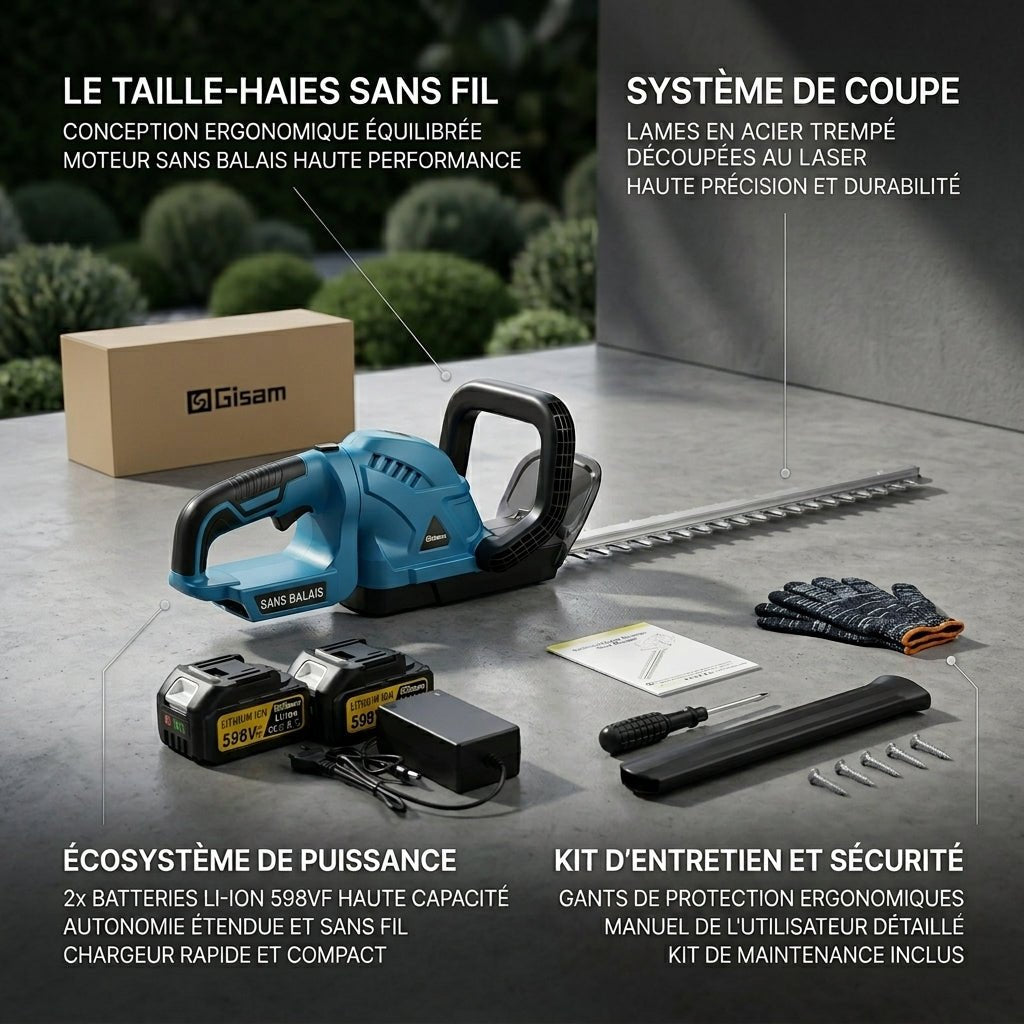 Taille-Haie à Batterie Sans-fil 2000W - VERDAGREEN